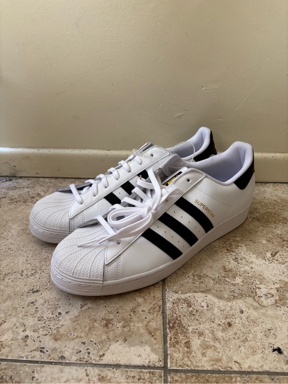 Adidas Superstar Men's Shoes Cloud White/Core Black Casual Sneakers EG4958 Sz 17